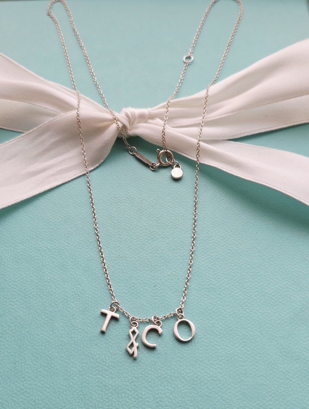 T&Co.Retired Notes Letters Charms Necklace